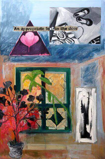 A FOOT IN THE DOOR painting