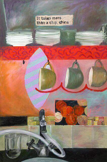 IT TAKES MORE THAN A CHIP CHINA painting