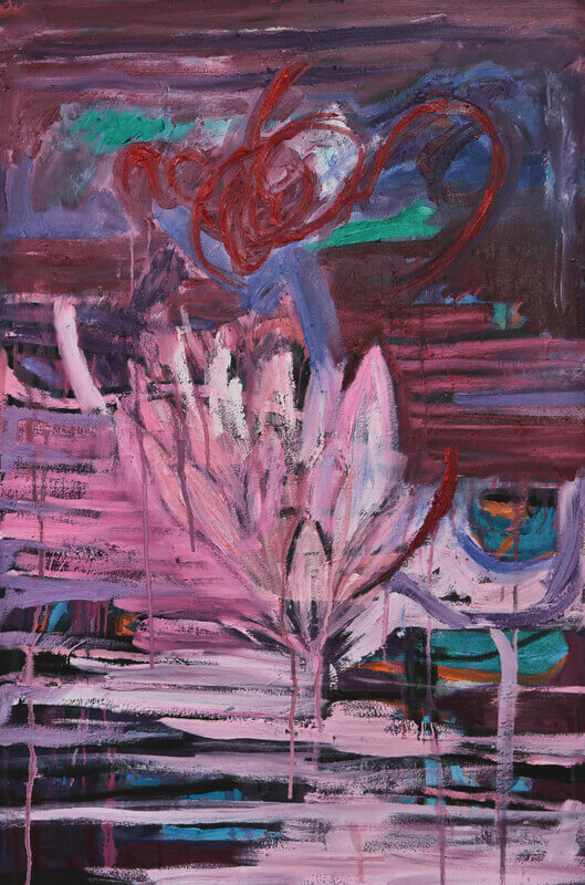 PROTEA MELTED IN PAINT painting